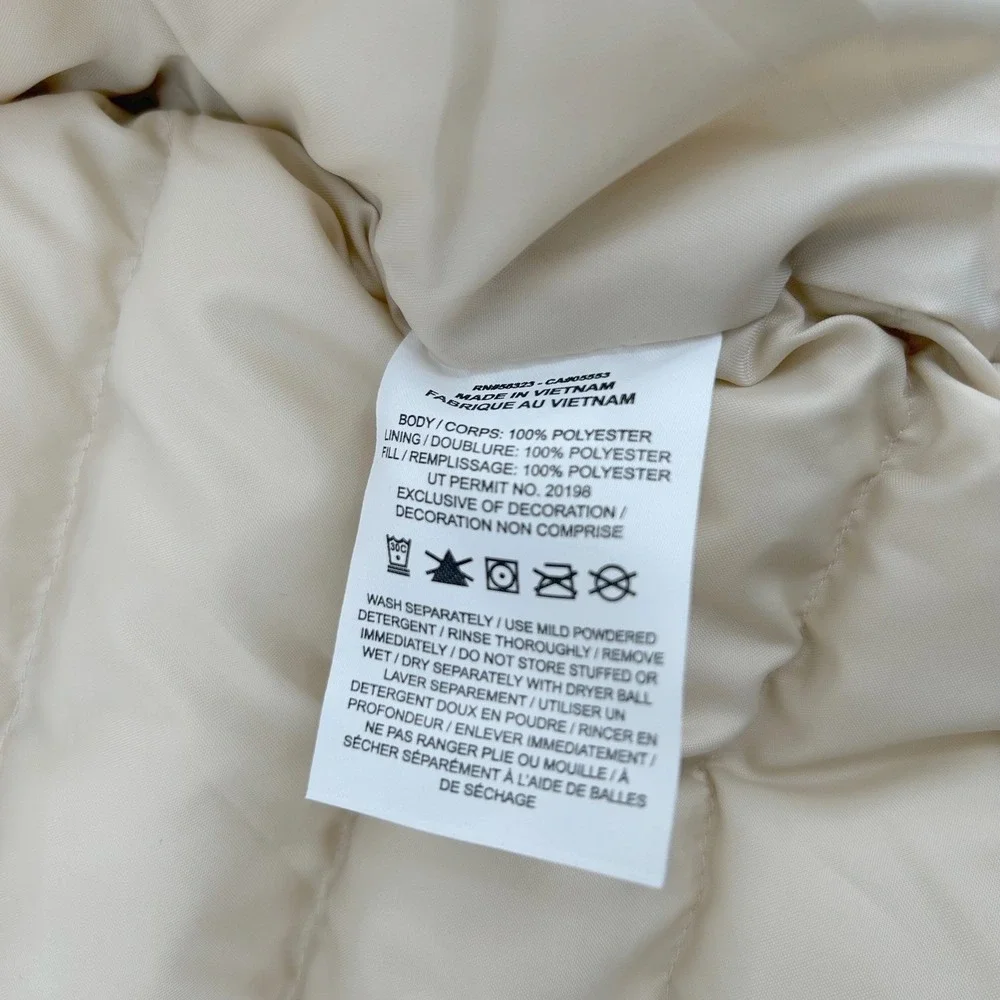 Nike Puffer Jacket Kids Size‎ M Brown Quilted Hooded Sporty Minimalist NEW